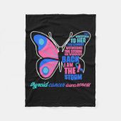 Cancer Butterfly - Schildklier Survivor Schildklie Fleece Deken (Voorkant)