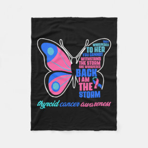 Cancer Butterfly - Schildklier Survivor Schildklie Fleece Deken