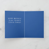 Cancer Carte d'anniversaire féminine (Intérieur)