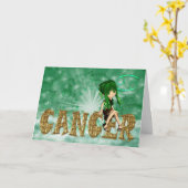 Cancer Carte d'anniversaire mignonne (Fleur jaune)