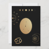 Cancer céleste Baby shower zodiaque Invitation (Dos)