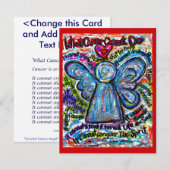 Cancer coloré Ange Invitation ou Invitations (Devant / Derrière)