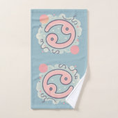 CANCER, Conception abstraite du signe zodiaque, (Serviette à main)