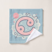 CANCER, Conception abstraite du signe zodiaque, (Gant de toilette)