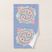 CANCER, Conception abstraite du signe zodiaque, (Serviette à main)
