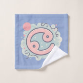 CANCER, Conception abstraite du signe zodiaque, (Gant de toilette)
