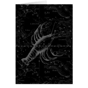 Cancer Constellation Hevelius 1690 sur Noir