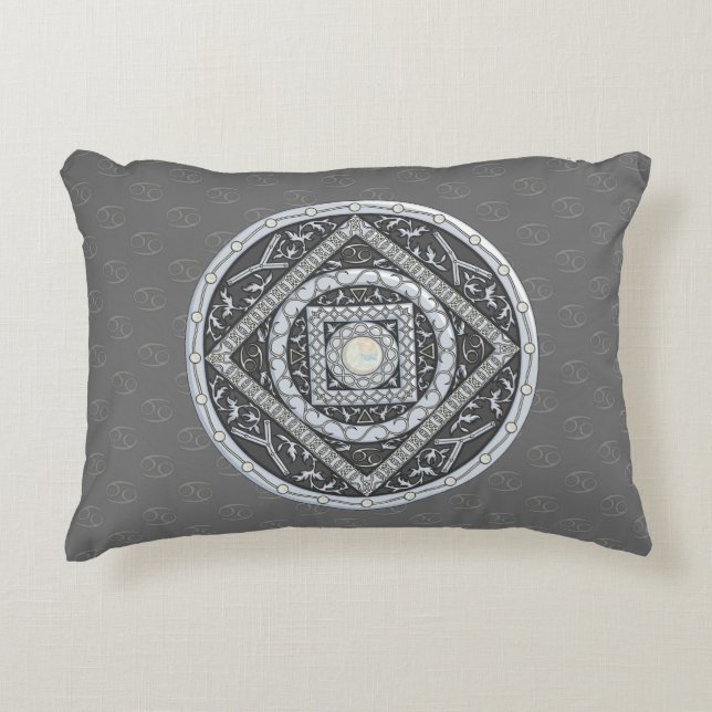Cancer Coussin d'accent Mandala (Devant)
