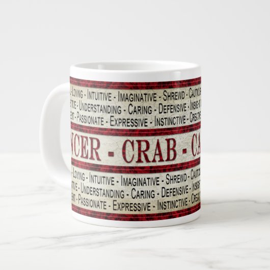 CANCER - CRAB - COFFEE/SOUP/JUMBO-MOK - TEKST EXTRA GROTE MOK (Voorkant links)