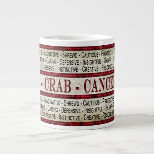 CANCER - CRAB - COFFEE/SOUP/JUMBO-MOK - TEKST EXTRA GROTE MOK (Voorkant)