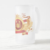 Cancer de baron "zodiaque" rouge tasse en verre (Devant droit)