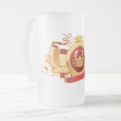 Cancer de baron "zodiaque" rouge tasse en verre (Devant gauche)