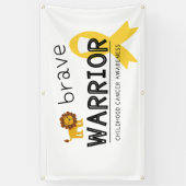 cancer de l'enfance brave guerrier Bannière Pannea (Vertical)