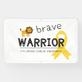 cancer de l'enfance brave guerrier Bannière Pannea (Horizontal)