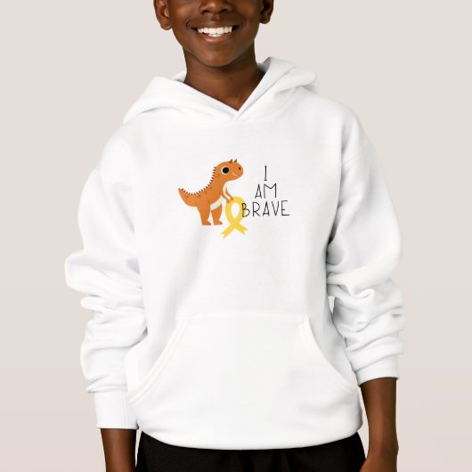 cancer de l'enfance.brave. Pull à capuche pour enf (Devant)