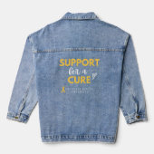cancer de l'enfance cure Womens Denim Jacket (Verso)