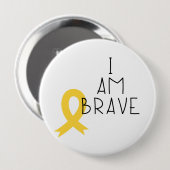 cancer de l'enfance. Je suis courageux. Badge (Devant & derrière)