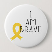 cancer de l'enfance. Je suis courageux. Badge (Devant)