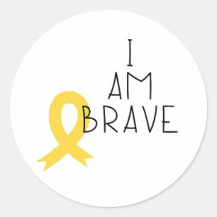 cancer de l'enfance. Je suis courageux. Stickers &
