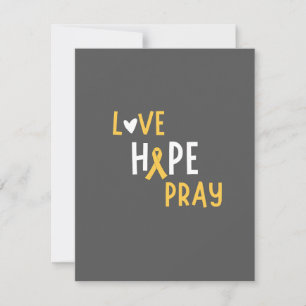 cancer de l'enfance.love.hope.pray. Cartes de corr
