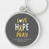 cancer de l'enfance.love.hope.pray. Porte-clé (Devant)