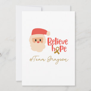cancer de l'enfance Noël Custom Invitation