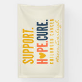 cancer de l'enfance Nom personnalisé Bannière Gran (Verticale)