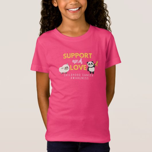 cancer de l'enfance. soutien. amour. T-shirt fille (Devant)