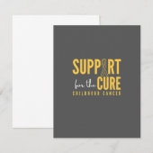 cancer de l'enfant. soutien. guérison. Cartes de v (Devant / Derrière)