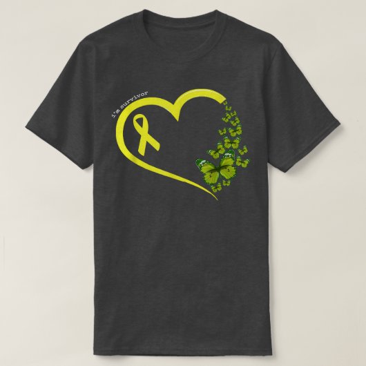 Cancer de l'enfant Tshirt papillon, Danse de l'enf (Design devant)