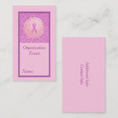 Cancer du sein Carte de visite de la Parties scint (Devant / Derrière)