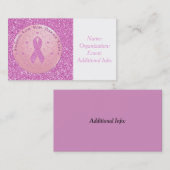 Cancer du sein Carte de visite de la Parties scint (Devant / Derrière)