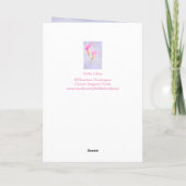 Cancer du sein Carte de voeux rose floral (Dos)