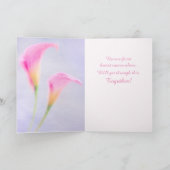 Cancer du sein Carte de voeux rose floral (Intérieur)