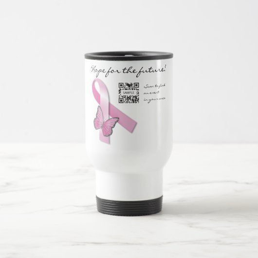 Cancer du sein de modèle de tasse de voyage (Centre)
