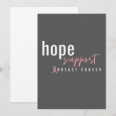 cancer du sein. espoir soutien Invitations (Devant / Derrière)