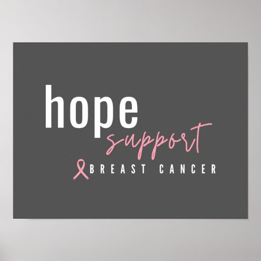 cancer du sein. espoir. soutien. Poster et impress (Devant)