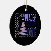 Cancer du sein masculin Noël 1 Ornements (Droite)