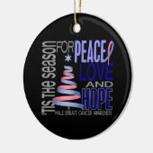 Cancer du sein masculin Noël 1 Ornements (Gauche)