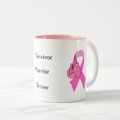 Cancer du sein Mug à deux tons (Devant droit)