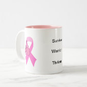 Cancer du sein Mug à deux tons (Devant gauche)