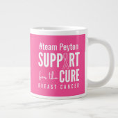 cancer du sein nom personnalisé Mug rose (Droite)