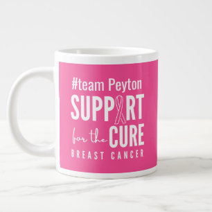 cancer du sein nom personnalisé Mug rose