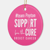 cancer du sein nom personnalisé Ornement rose (Gauche)