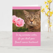 Cancer du sein pour la carte soeur (Fleur jaune)