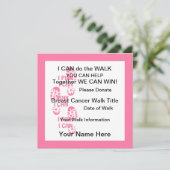 Cancer Du Sein Rose Je Pink Je Peux Invitation (Debout devant)