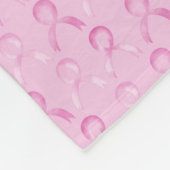 Cancer du sein, ruban rose, couverture en polaire (Coin)