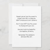 Cancer du sein – Souviens-toi qui tu es Carte (Dos)