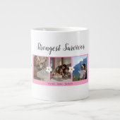 Cancer du sein Survivant Trois photos Collage Mug (Devant)