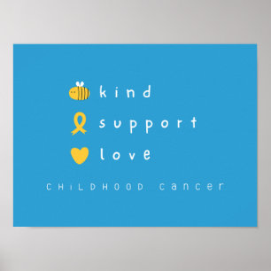 cancer enfant être gentil soutien amour Poster Imp